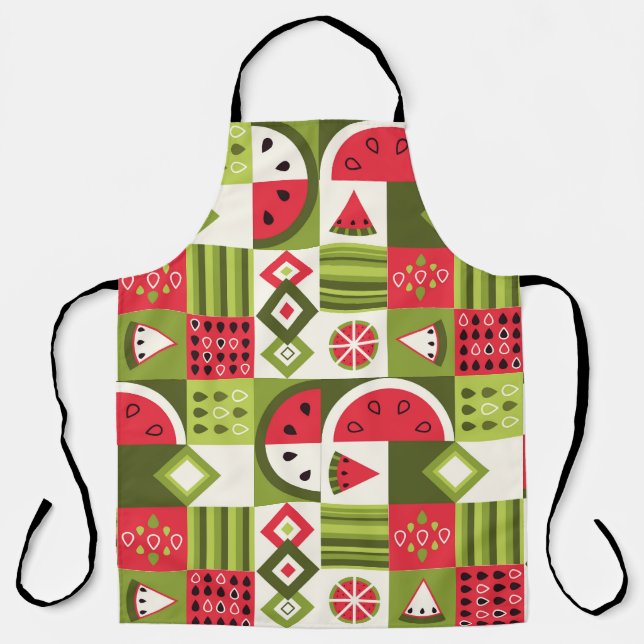 Decorative Watermelon Elements Art Print Apron (Front)