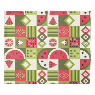 Decorative Watermelon Elements Art Print Duvet Cover