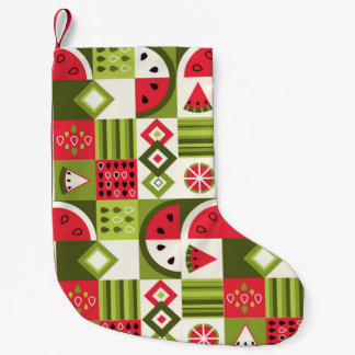 Decorative Watermelon Elements Art Print Small Christmas Stocking