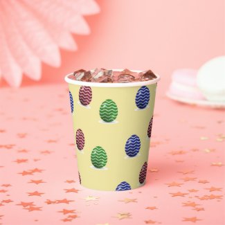 Decorative waves Easter eggs