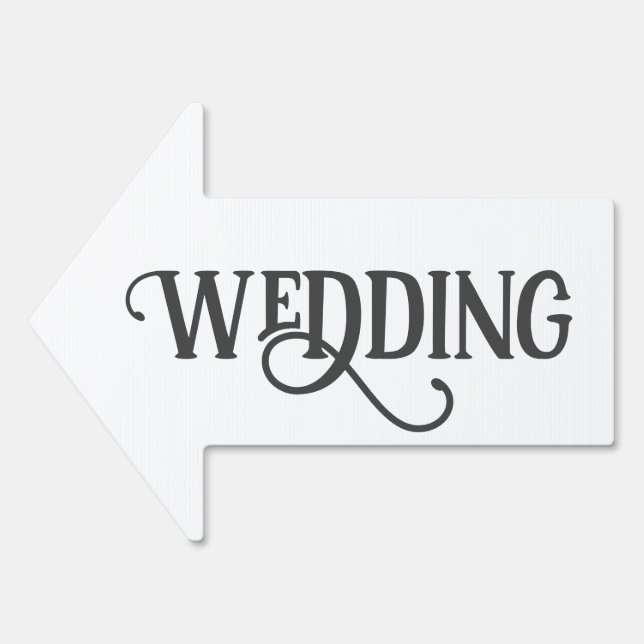 Decorative Wedding Arrow Yard Sign (Front)
