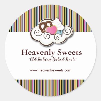 Decorative Whimsical Fun Bakery Labels by colourfuldesigns at Zazzle
