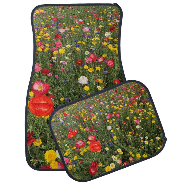 Decorative Wildflower Car Floor Mat (Set)