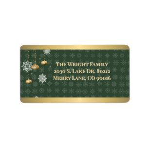 Decorative Winter Return Address Label