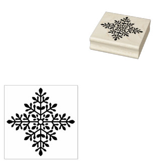 Decorative Winter Snowflake Shape Rubber Stamp