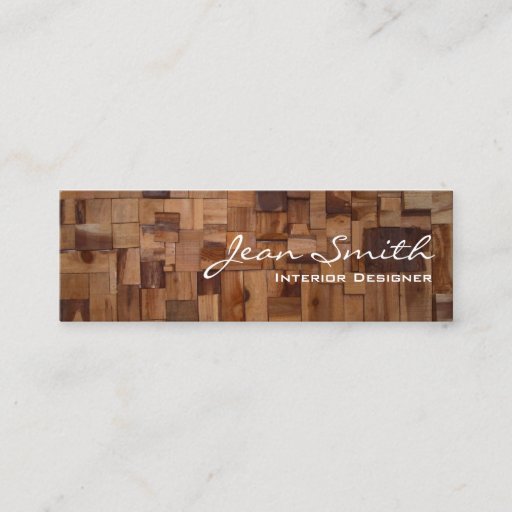 Customizable Decorative Wood Interior Design Mini Business Card