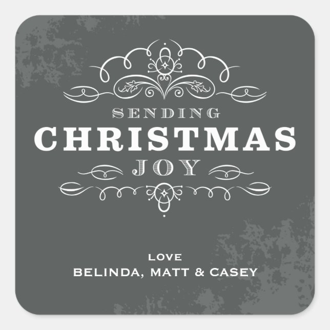 DECORATIVE WRAP LABEL :: sending christmas joy 3 (Front)