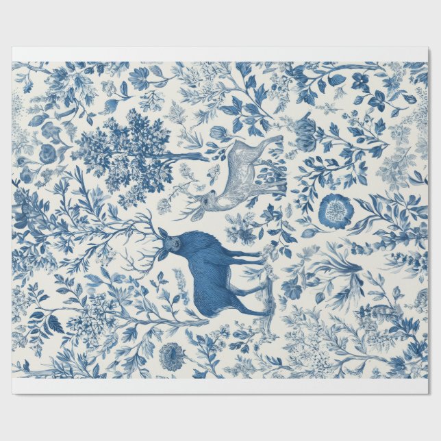 Decorative Wrap Paper Chinoiserie Forest Animals (Flat)