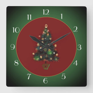 Decorative XmasTree Red /Green> Xmas Clock