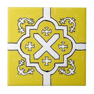 Decorative Yellow Spanish Style tile