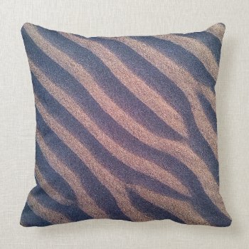 Decorative Zebra Stripes In Sand Photo Throw Pillow by KreaturRock at Zazzle