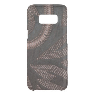 Decoratively Sewn Brown Vintage Leather Pattern Uncommon Samsung Galaxy S8 Case