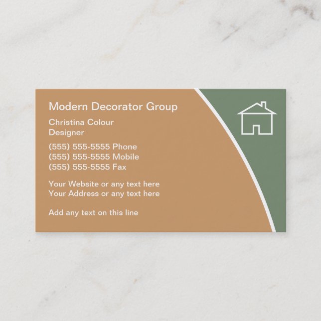Decorator Business Cards (Front)