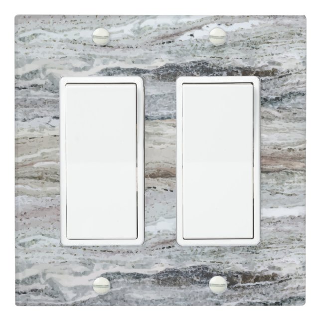 Decorator Modern Granite Stone Look Light Switch Cover (In Situ)