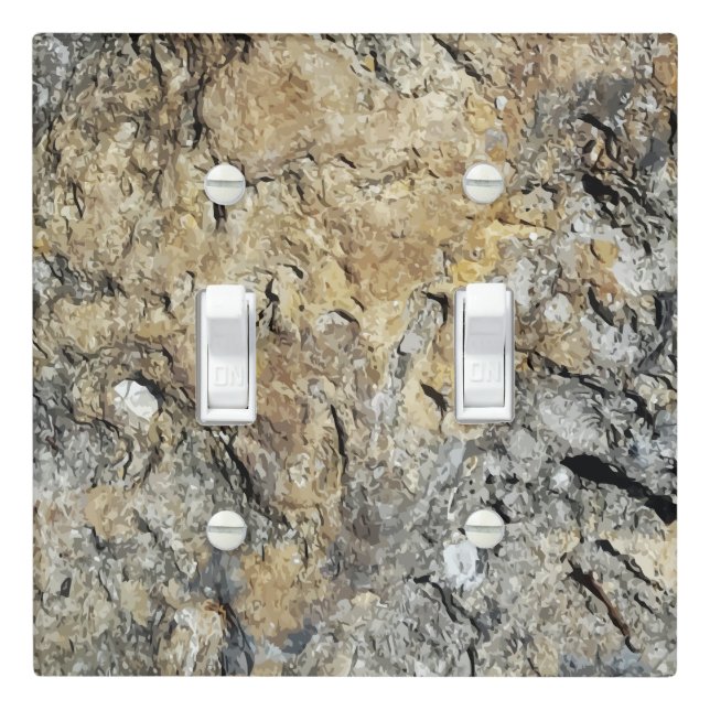 Decorator Natural Stone Look Light Switch Cover (In Situ)