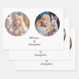 Decoupage 12inch Rounds Fantasyland Wonderland Wrapping Paper Sheets