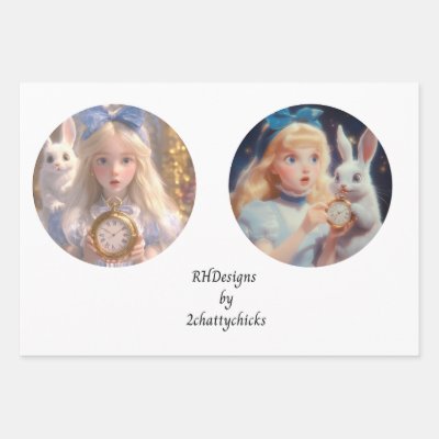 Decoupage 12inch Rounds Fantasyland Wonderland  Wrapping Paper Sheets