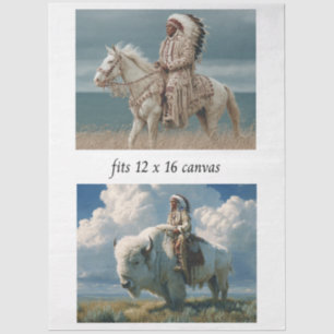 Decoupage 12x16 Native American Indian Designs Tissue Paper