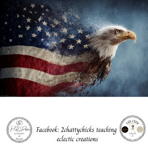 Decoupage 250th American Eagle Facing Left Tissue Paper