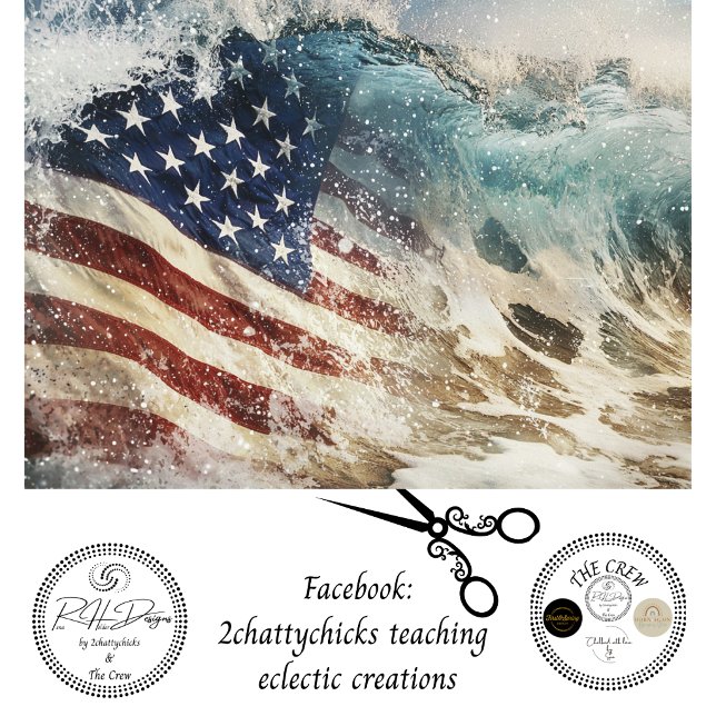 Decoupage 250th American Flag Wave Art Tissue Paper (Creator Uploaded)