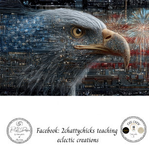 Decoupage 250th Cyber Eagle Artwork Tissue Paper