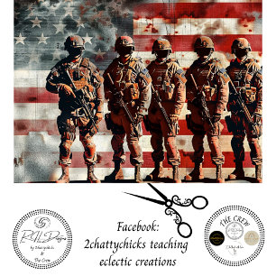 Decoupage 250th Patriotic American Soldier Artwork Tissue Paper
