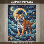 Decoupage - A tiger in a Van Gogh world -  Tissue Paper<br><div class="desc">Explore the wonders of the animal kingdom with our exclusive decoupage images. Each image is a work of art, showcasing the intricate details and unique characteristics of different animals. Whether you're creating cards, home decor, or gifts, these designs will add a touch of wildlife charm to your projects. ❇️ Custom...</div>