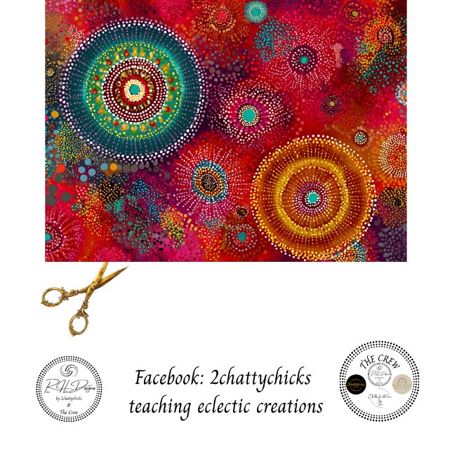 Decoupage Aboriginal Australian Radiant Circles Tissue Paper (Creator Uploaded)