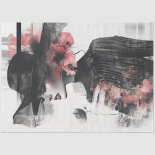 Decoupage Abstract Art Woman Semi-transparent Tissue Paper