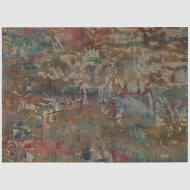 Decoupage Abstract Faux Finish Earthy Tones  Tissue Paper (Front)