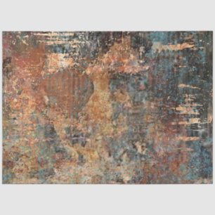 Decoupage Abstract Rust Orange Brown Bronze Tissue Paper