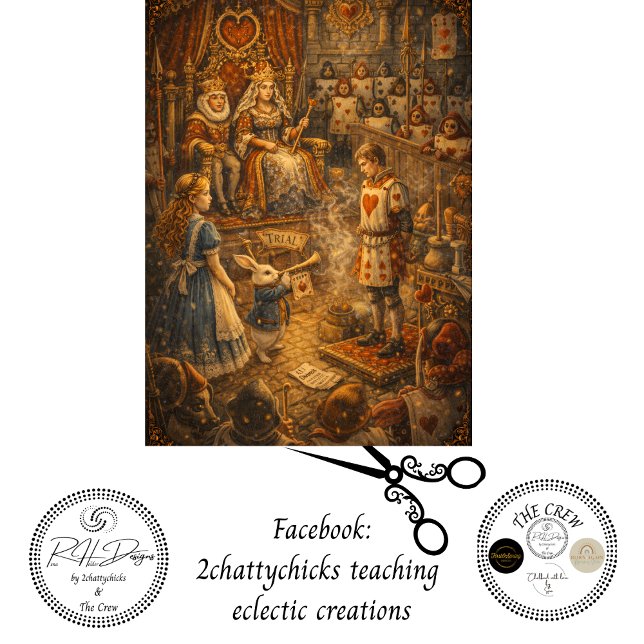 Decoupage Alices Royal  Court Room Drama Tissue Paper (Creator Uploaded)