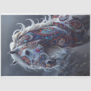 Decoupage American Indian Painted Horse Aura  Tissue Paper