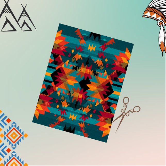 Decoupage American Indian Symmetrical Tapestry Art Tissue Paper (Creator Uploaded)