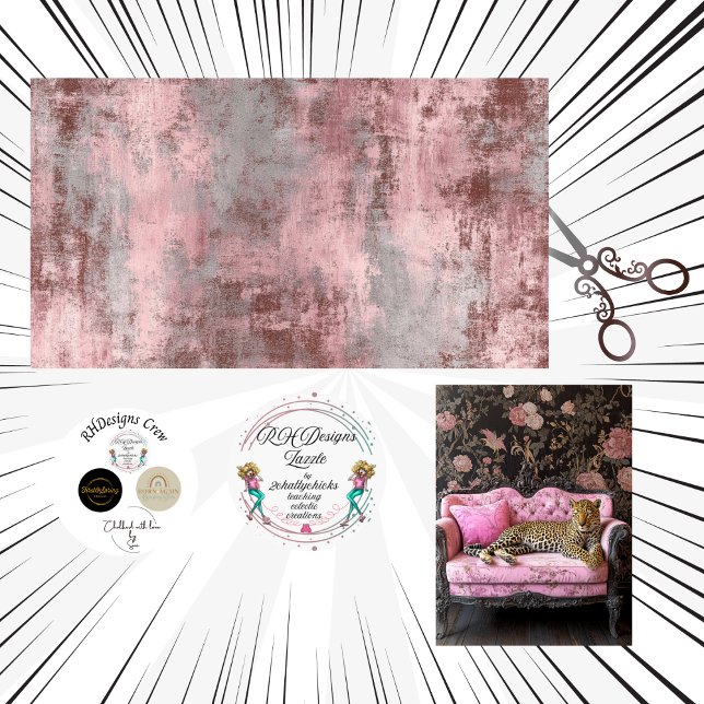 Decoupage Backdrop Textured Grays Pinks DIstressed Tissue Paper (Creator Uploaded)