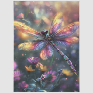Decoupage Background Dragon Fly Purple Hues Tissue Paper