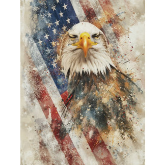 Decoupage Bald Eagle American Flag Pride Tissue Paper