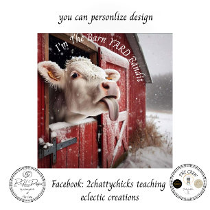 Decoupage Barn Yard Cow Bandit Farmhouse  Tissue Paper