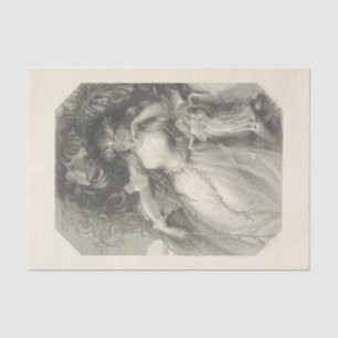 Decoupage Black and White Titania Shakespeare Tissue Paper