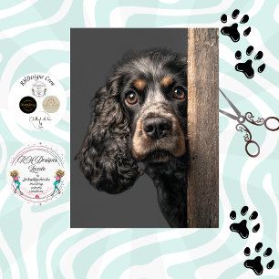 Decoupage Black Brown Cocker Spaniel Sadie Tissue Paper