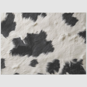 Decoupage Black White Cowhide Tissue Paper