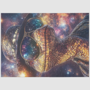 Decoupage Blitzy Snake With Starry Galaxy Tissue Paper