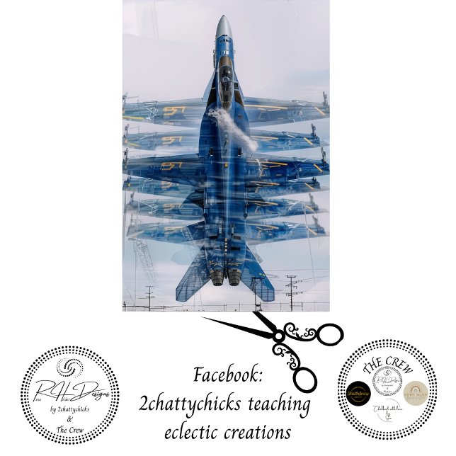 Decoupage Blue Angels Jet Motion Photo  Tissue Paper (Creator Uploaded)