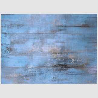 Decoupage Blue Toned Weathered Blue Planks Tissue Paper