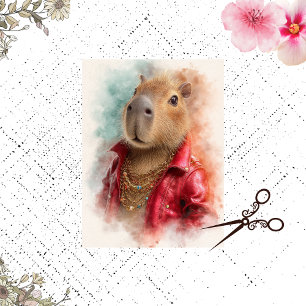 Decoupage Capybara Urban Jungle Chic Tissue Paper