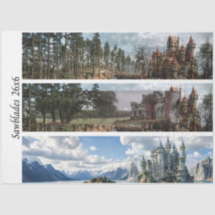 Decoupage Castle Ireland for Signs & Handsaws  Tissue Paper