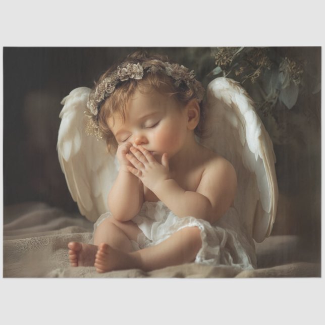 Decoupage Cherubic Baby Angelic Wings  Tissue Paper (Front)
