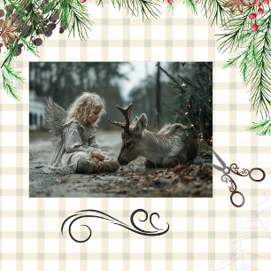 Decoupage Christmas Angel Country Road  Tissue Paper