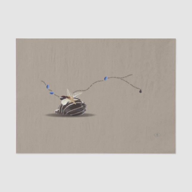 Decoupage Coastal Elegant Modern Beige Brown Tissue Paper (Front)