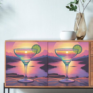 Decoupage Colorful Sunset Margarita Tissue Paper